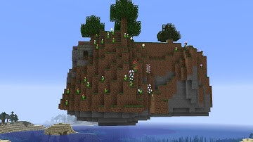 Floating Flower Forest Island with Ocean Ruin Ontop  | Minecraft Seed