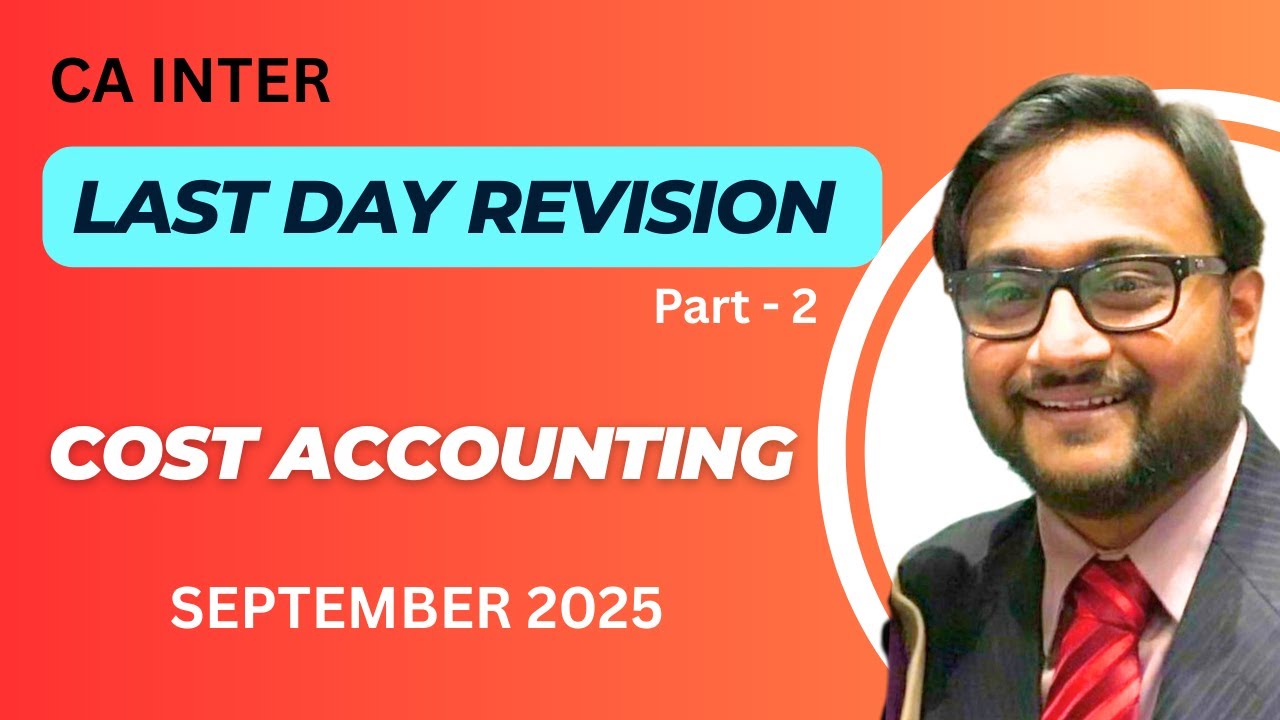 LAST DAY REVISION | Part - 2 | ABC Analysis | CA Inter Costing By ...