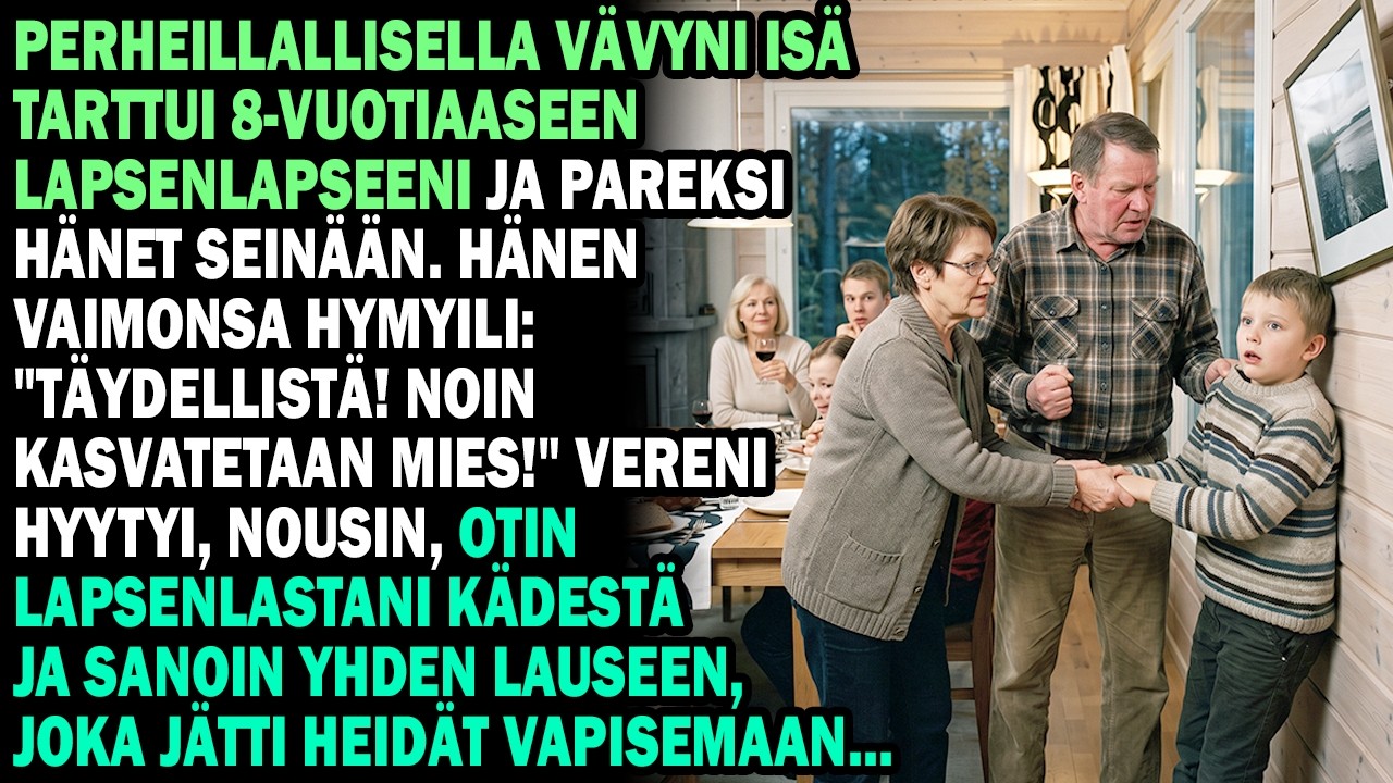 Se tapahtui kesken sunnuntailounaan, kun haarukka oli vielä kädessäni ja kaikki näytti tavalliselta. Sitten kuulin särähdyksen, ja Onni, kahdeksanvuotias pojanpoikani, iskeytyi ruokasalin seinään....