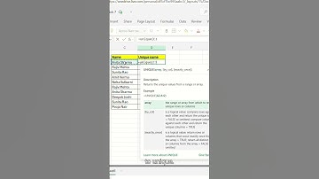 How to remove duplicate data using unique function?#excelformula  #exceltips