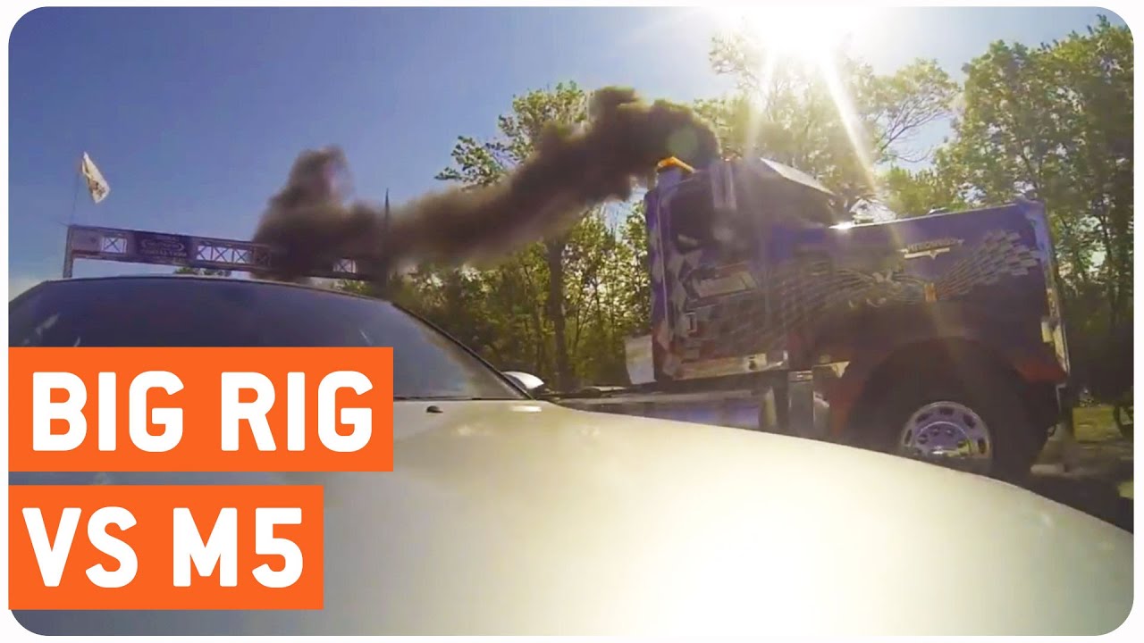 crashes on air Big Rig vs BMW M5 | Who Will Win?