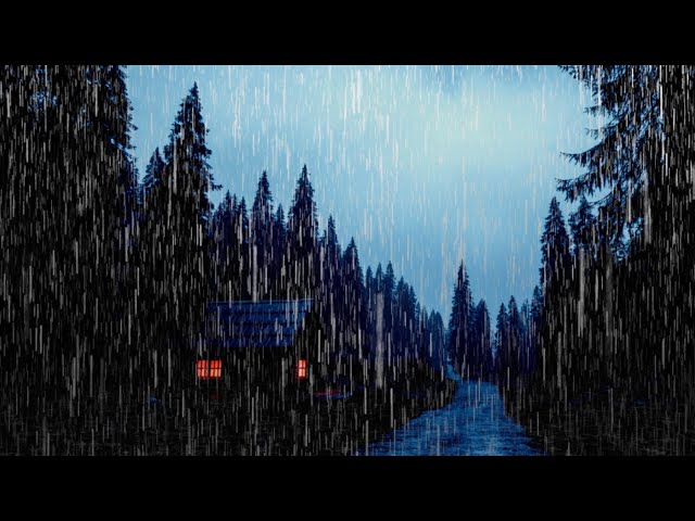 Say goodbye to insomnia and stress to sleep soundly with heavy rain and thunder at night