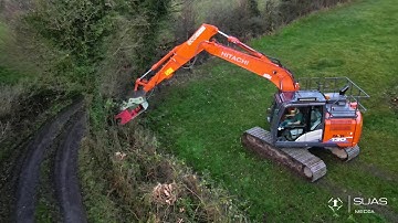 Hitachi Excavator and Oriel Tree Shears