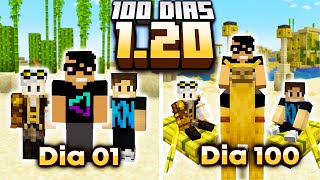 SOBREVIVI 100 DIAS MINECRAFT 1.20 EM TRIO  O FILME