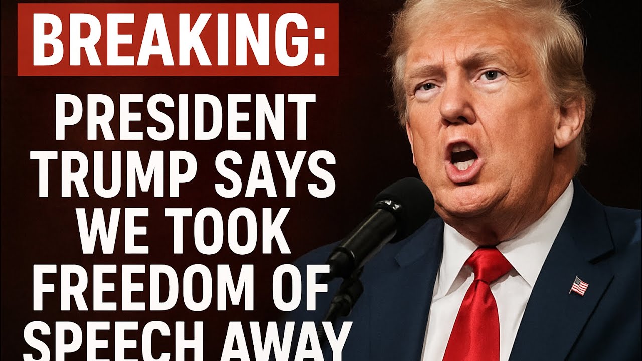 BREAKING: President Trump says we took freedom of speech away. - YouTube