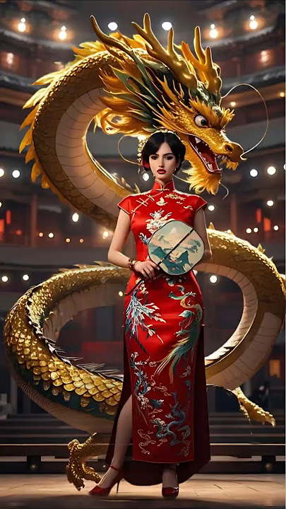 Chinese Beauty Dances with Dragon, Transforms into Dragon Goddess to Fly to Heaven! #marvel #dance