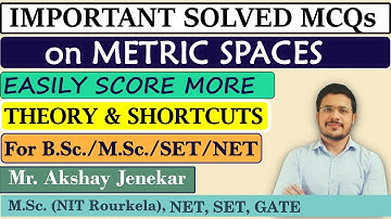 Solved MCQ on Metric Space | Open & Closed Set | Mathematical Analysis | BSc Math | Real Analysis