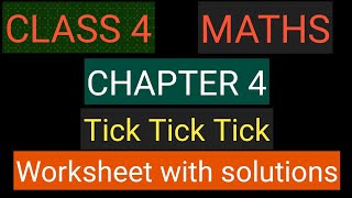 #studytime Class 4/Maths/Chapter 4/Tick tick tick/ worksheet with solutions