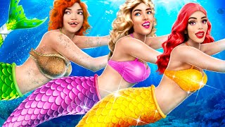 Poor VS Rich VS Giga Rich Mermaid Triplets  How to Become a Mermaid