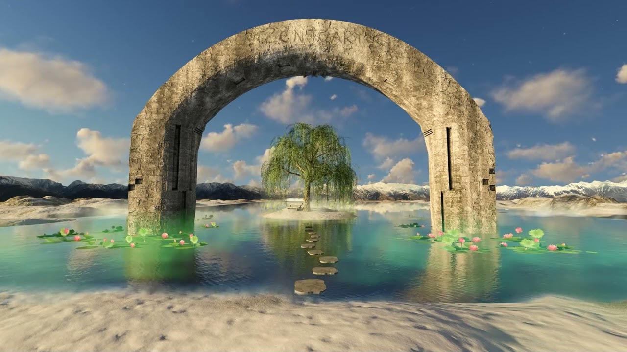 Willow Tree Island | Relaxing Piano and Soft Wind Ambiance