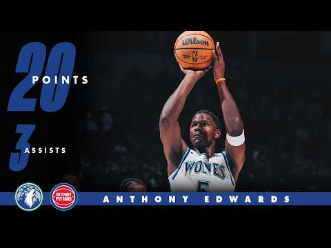 Anthony Edwards Got In His Bad With 20 Points Vs The Detroit Pistons | 10.14.26