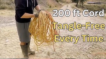 How Wrap Extension Cords like a PRO! Tangle-Free Every Time!