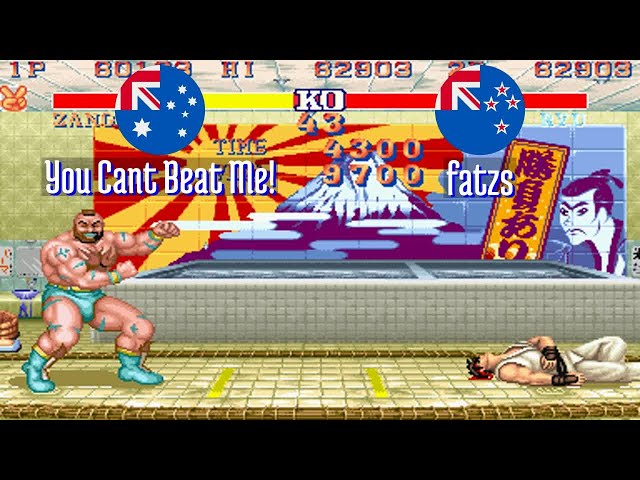 FT5 @sf2hf: You Cant Beat Me! (AU) vs fatzs (NZ) [Street Fighter