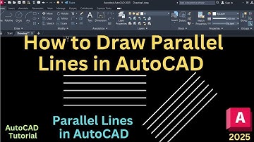 how to draw parallel lines in autocad 2025 | autocad parallel lines
