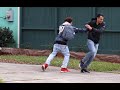 STEPPING ON JORDANS IN THE HOOD PRANK!