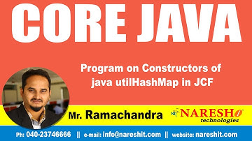 Core Java Tutorials | Program on Constructors of java utilHashMap in JCF | by Mr.Ramachandra