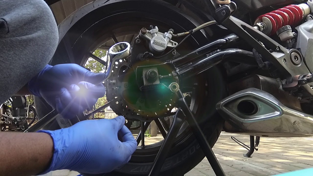 How To Clean, Lube & Adjust motorcycle Chain WD40 YouTube
