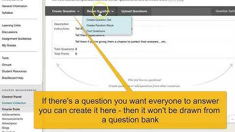 How to Create a Test Bank in Blackboard