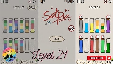SortPuz Level 21 | Relaxing game - Water Sort Puzzle | Brain Games #braingames #waterpuzzle #sortpuz