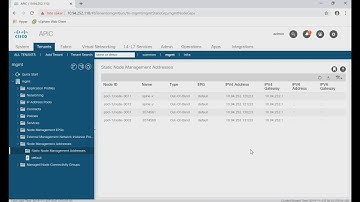 How to configure Cisco ACI static out-of-band (OOB) management IP