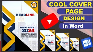 Make Cool Covers Only with Microsoft Word || MS Word mai Cover Page kaise banaye | Front Page Design
