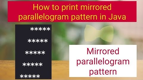 How to print Mirrored Parallelogram pattern in Java | pattern programming in Java