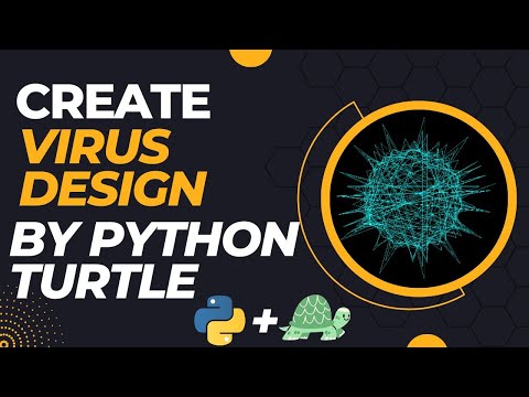 How to Create a Virus Design using Python Turtle | In 9 Lines of Code | I.T 4 ALL PK