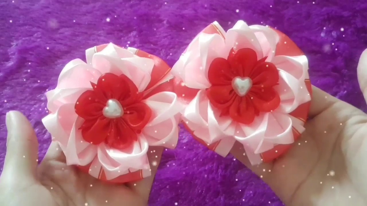 DIY Kanzashi Tutorial  DIY Bow tutorial  Jepit  rambut  