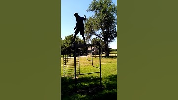 Backflip off of monkey bar