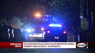 Manchester police investigating stabbing; armed robbery