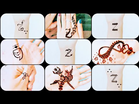 Z letter tattoo design with heart 💓 Z mehndi design special someone 😘😘 | Z Alphabet New Design