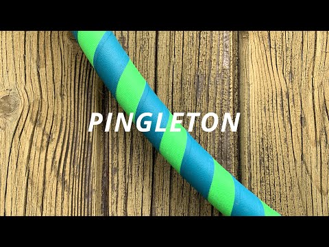 Dieses Video zeigt unser Hula Hoop Modell &quot;Pingleton&quot; als Nahaufnahme in Bewegung bei Sonnenlicht.Tapes: 24 mm neon green grip / 24 mm teal gripDieser Hoop i...