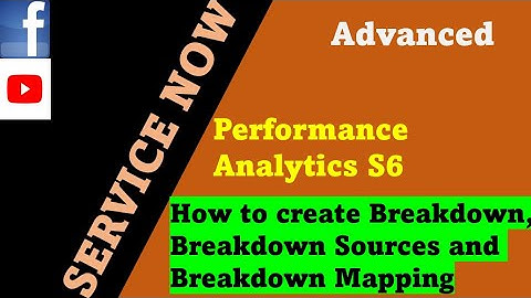 ServiceNow Performance Analytics Session 6 : How to create Breakdown, Breakdown Sources,Mapping | PA