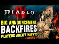 Diablo 4 Just Had A Big Announcement, and Players are NOT Happy About It...
