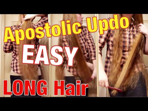 My Easy Apostolic Updo For Long Hair Apostolic Hairstyles Youtube