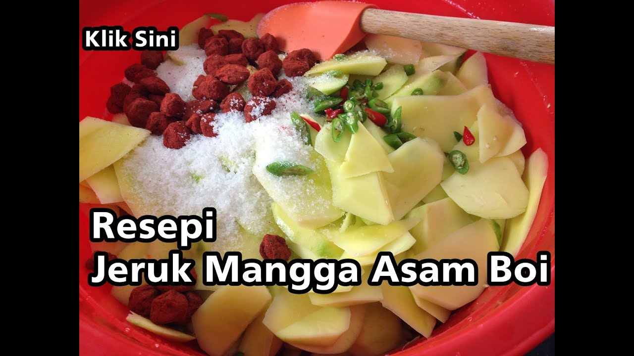 Resepi jeruk mangga asam boi - YouTube