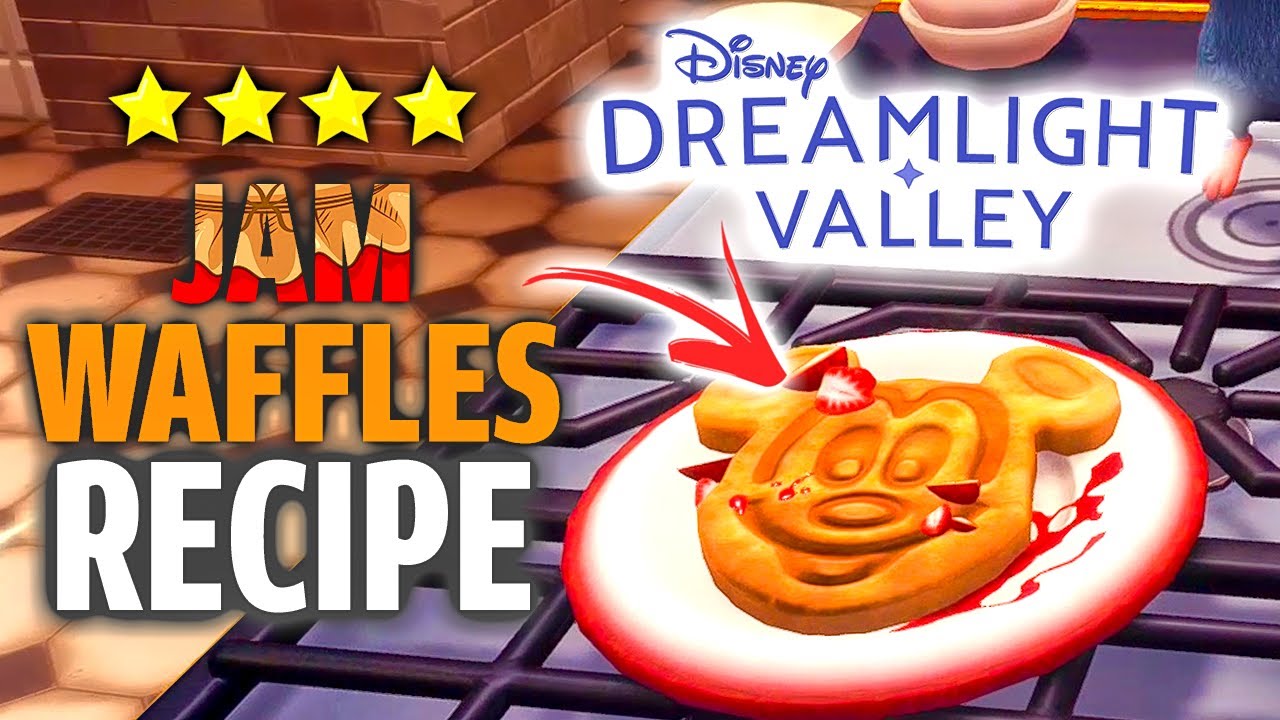 How to make Jam Waffles Dreamlight Valley (⭐⭐⭐⭐ Dish in Chez Remy