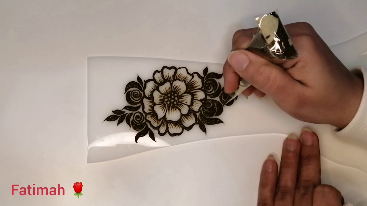 #حناء #نقش #henna نقش حناء ورود جميلة جداً