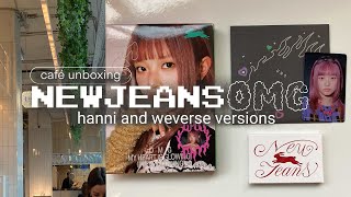 ₊˚ᨳ newjeans 'omg' unboxing + hanni weverse pob ഒ˚ ₊