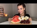 ЛЕТНИЙ СОЧНЫЙ МУКБАНГ арбуз, дыня, черешня || watermelon, melon, cherry|| не ASMP || MUKBANG