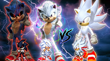 Sonic Chaos V4 JVL OP(AF) & Sonic.Exe V2 OP(AF) VS Shadic V2 OP(AF) in Jump Force Mugen