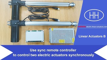 Use sync remote controller to control two electric actuators synchronously