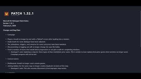 Warcraft 3 Reforged Patch 1.32.1: Trying to stop the fire