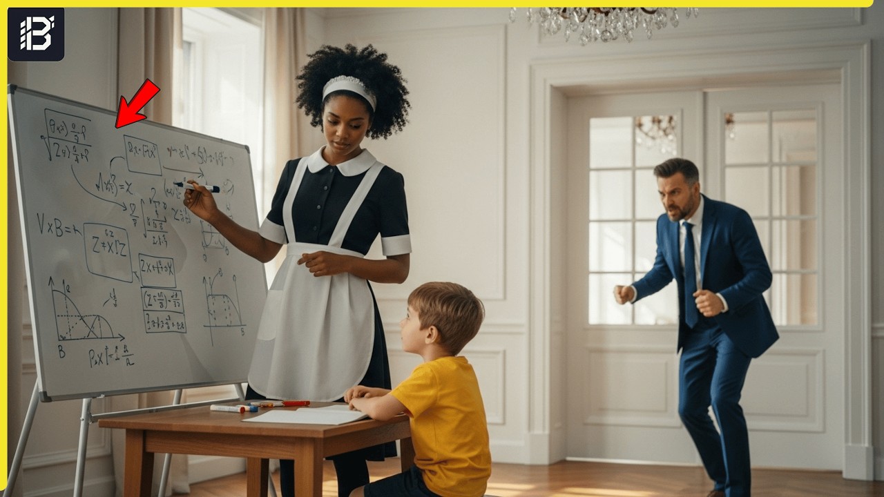 The Billionaire Came Home Early – The Black Maid Teaching His Son Left Him Astonished