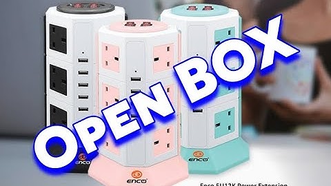 Open Box DD Enco Black Extension Plug Tower Surge Protector 5U12K