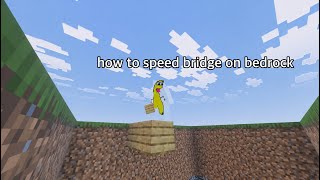 How to SPEED BRIDGE on MINECRAFT Bedrock EDITION! | tutorial series pt.1