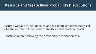 Describe and Create Basic Probability Distributions - 2