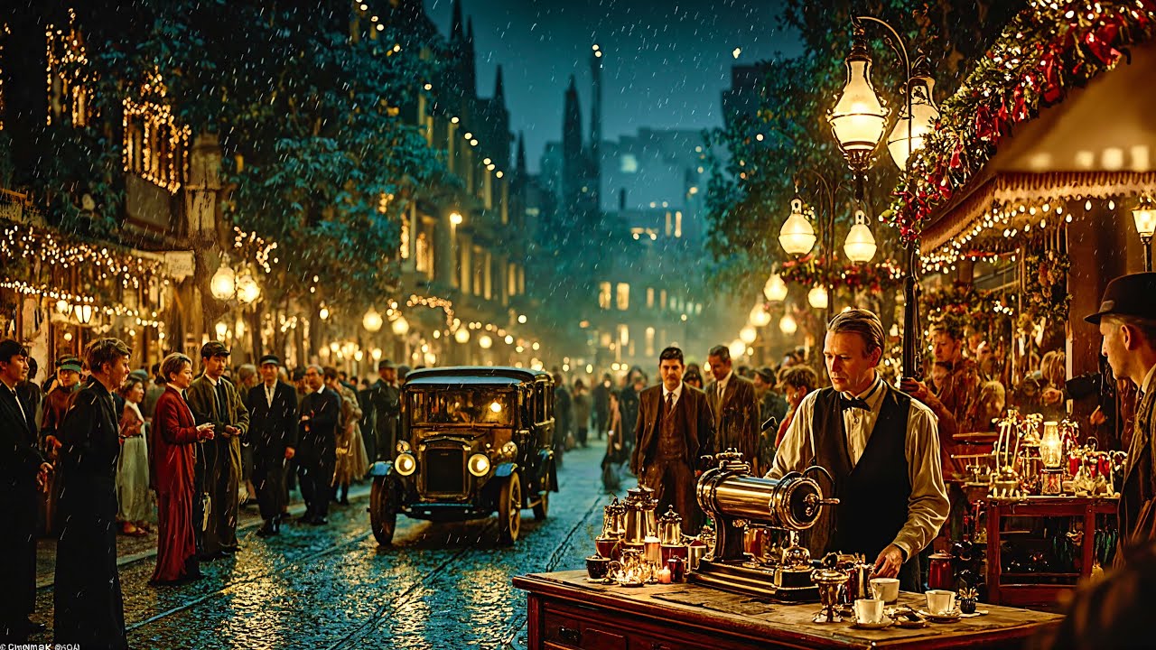 Trip to 1950s Winter European Café | Nostalgic Vintage Songs