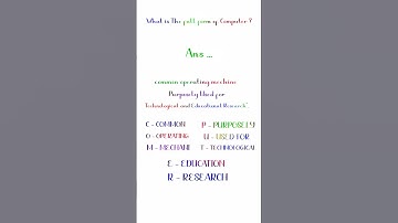 What is full form of computer? || odisha gk video || India gk video || odia new gk  ||odia gk smart