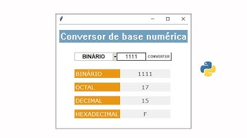 Calculadora de conversão de base numérica usando Python | Projeto Python - Parte #01